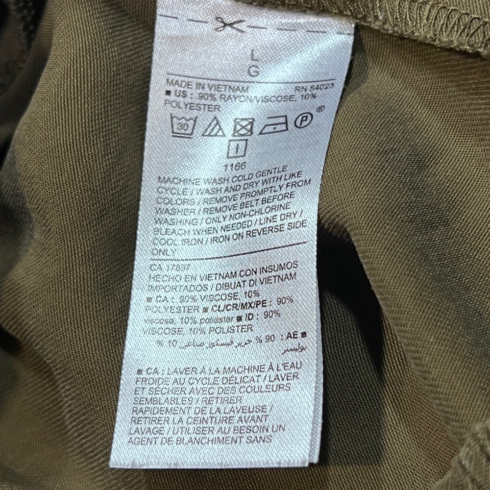 Old Navy Womens Olive Green Button Front Midi‎ Skirt with Pockets Size L - Picture 9 of 10